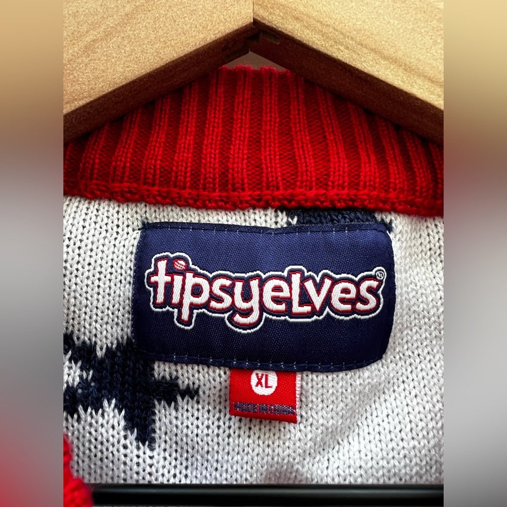 Tipsy Elves Lightweight American Flag USA Sweater  XL - Picture 3 of 6